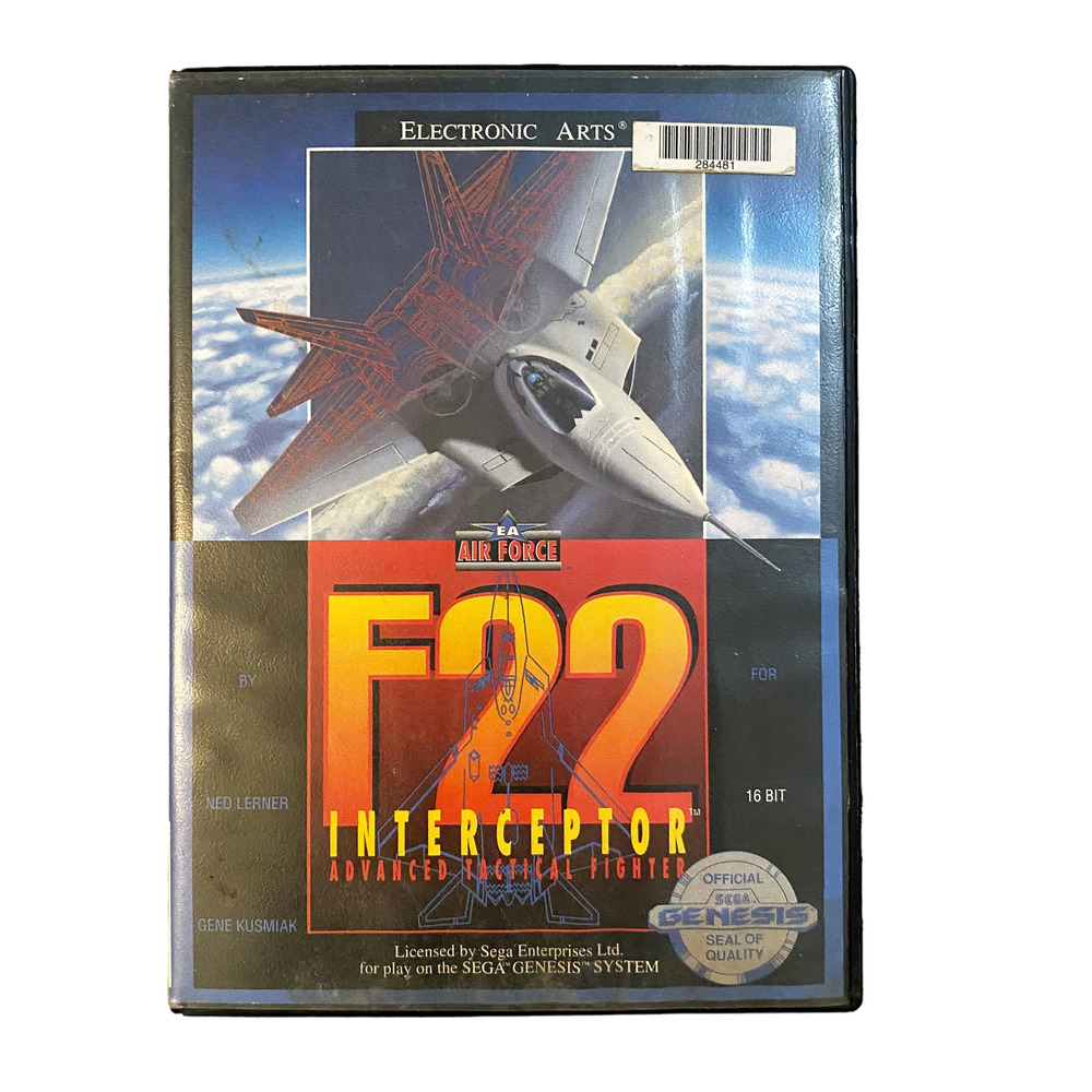 F22 Interceptor (Sega Genesis, 1991) COMPLETE -With Manual